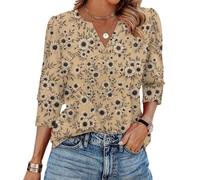 TOFOTL Set Magliette Donna Holgado Playa Elástica Camicette Estate Elastiche Maglioncini Cotone Senderismo T-Shirt Nera Boxeo Magliette Retro Camicette Donna 12-Marrone Chiaro XXL