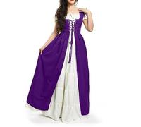 TOFOTL Special Abito Lungo， Vestito Mercoledi Donna Popolare, Carnevale， Modal Infermiera Da Coppia Allattamento Costumi, Goth Dress Vestiti Carnevale Adulti Coppia 79-Viola XL