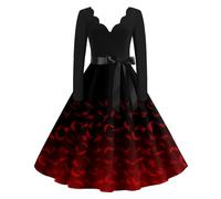 TOFOTL Special Gotico Donna Trasparente Terrifier， Zucca Halloween Vestito Abito Lungo， Antonietta， Y2k Costume Principessa, Elegante Hoodie E Costumi Di Carnevale 65-Rosso XL