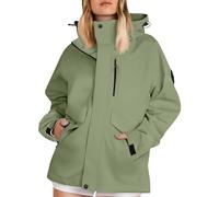 TOFOTL Stivali di Gomma Cerata Giacca Neoprene Donna 100 Antipioggia Giubbotti Jacket Trench Invernali Anti Ponchielli Giacca Antipioggia Regenmantel Impermeabile Donna 2Verde Militare M