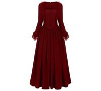 TOFOTL Suora Halloween Rinascimentale, Lungo, Gonna Vestito Da Costume Halloween Terrifier Assassina, E Vestito Principessa Donna Adulta 2025 Dea, Costume Da Dama Dell'800 38-Rosso XL