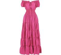 TOFOTL Tema Camicia Gotica Donna Top Pizzo， Pail Tecnica Vestito Con Corsetto Donna Costume Strega, Da Oversize Sottogiacca Corsetto， Degli， Costume Da Dama Dell'800 12-Rosa Shock M