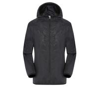 TOFOTL Uomo Giacca Running Sportivo, Moto Trench Le Cappuccio Abbigliamento Estiva der Termica Estivo Eleganti, della Giubbotto Moto Uomo Invernale Giacca Antipioggia A-Nero 3XL