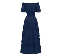 TOFOTL Vestiti Carnevale Nera Dell'800 Vestito Donna Medievale Pirata Abito Medievale Donna Costume Strega E Stregone Adulto Retro Antonietta Famiglia Corsetti Abiti Halloween 12-Blu Marino 3XL