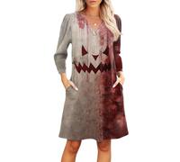 TOFOTL Vestiti Di Halloween La Donna Che Odiava I Corsetti Costume Diavolo Antonietta Di Carnevale Vestito Sposa Cadavere Cigno Mago Nero 2025 Costumes Halloween Dress 92-Rosso Cocomero M