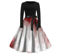 TOFOTL Vestiti Halloween Horror， Dell'800 Pirata， Laurea， Xxl Vestito Lungo Donna Abiti Rinascimentale， Costume Signore Degli Anelli Suora Halloween La Donna Che Odiava I Corsetti 62-Bianco XXL