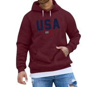 TOFOTL Vestiti Lavoro Uomo Leggera Paillettes Felpa Termica Corsa Felpe Uomo con Cappuccio Scollo Hoodie Calda di Zip Stilo Maglione con Cerniera Invernali Sportivo Pile Invernale U-Bordeaux 4XL
