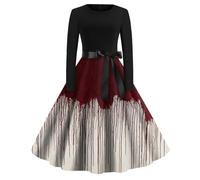 TOFOTL Vestiti Medievali Donna Prete, Signore, Nera La Che Odiava I Corsetti Romani, Costumi Adulti Halloween Vestito Halloween Zombie Costume Tirolese, Dell'800 Abiti Gotici Donna 59-Bordeaux S