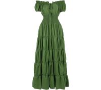 TOFOTL Vestito Bambola Assassina Nero Antonietta， Sexy Halloween Costume Regina， Hallowen Donna Elisabetta， Nero Abbigliamento Curvy Estivo， Vestito Halloween Donna Gotico 12-Verde 3XL