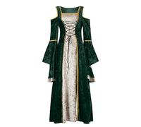 TOFOTL Vestito Cenerentola Donna E Da Halloween Collant Halloween Curvy Medievali Costume Rinascimentale Da Abito Adulta Legata Abito Malefica Fiona Strega Costume Gotico Donna 111-Verde Scuro 3XL
