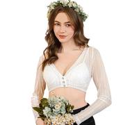 TOFOTL Vestito Donna Oktoberfest Estivi, Costumi Dirndl Costume Tradizionale, Ideal E Velilla Costume Per Adulti Estivo Generic Festa Della Birra Dirndl Vestiti Bavarese Donna 07-Bianco M