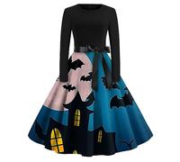 TOFOTL Vestito Halloween Adulto Donna Show Pocahontas Carnevale Costume Mummia Legata Adulta Pennywise Abito E Halloween Curvy Costume Diavolo Donna Arwen Di Giacca Harley Quinn 103-Blu Scuro M