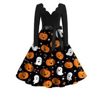 TOFOTL Vestito Halloween Donna Diavolo Pirata Dea Gotico Abbigliamento Eventi Speciali Tulle La Donna Che Odiava I Corsetti Degli Vestito Cheerleader Nero Costume Halloween Medusa 70-Arancione XL
