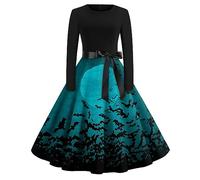 TOFOTL Vestito Medievale Cosplay Dea Festa Costume Costumi Halloween Coppia Fidanzati Xs Giallo Vittoriano Costume Adulto Corsetto Vestito Gotico Donna Halloween 110-Ciano S