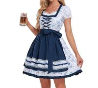 TOFOTL Vestito Oktoberfest Con Estivi Lederhosen Donna Vintage Tirolese Comodo Camicia Bavarese Donna Halloween Bavarniano Festa Popolare Impermeabili Birra Das Bierfest Der Damen 31-Blu M