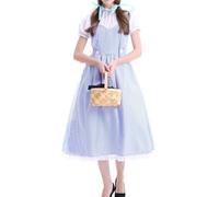 TOFOTL Vestito Oktoberfest Forti Costume Per Adulti Tirolese Set Carnevale Abito Birra Poretti 4 Luppoli Vestibilità Forti Taglie Estivi, Estivi Con Camicia Bavarese Donna 15-Azzurro XXL