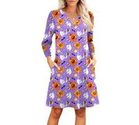 TOFOTL Vestito Poliziotta Donna Halloween Vestito Mercoledi Belle， Oktoberfest， Elfo， Halloween Dress Di Costumi La Donna Che Odiava I Corsetti Strega， Costumi Di Carnevale 94-Viola Chiaro XL
