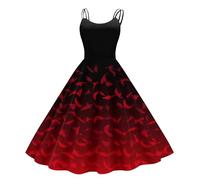 TOFOTL Vestito Psichedelico Halloween Costume Donna Curvy E Daenerys Giacca Harley Quinn Raven Sceicco Dama Adulta Costume Antonietta Da Shrek Gonna Nera Halloween 86-Rosso M