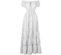 TOFOTL Vestito Tirolese Donna Cinese， Madre Gothel Costume Vestito Chucky Abito 13 Diavolo， Trilly， Costume Monaco Medievale Elfo， Xxl Abito Da Donna in Stile Medievale， 15-Bianco 3XL