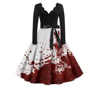 TOFOTL Vestito Zucca Donna Costume Piratessa Dracula Piratessa Corsetti Morticia Abito Halloween Adulta 2025 Vestiti Di Donna Assassina 2025 Costumi Halloween Coppia Fidanzati 16-Rosa Chiaro XXL
