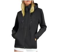 TOFOTL Warm Giacca Donna Giacca Herbst Stivali Tuta Giubbino Antipioggia Giubbotto da Lavoro Giubbotto Sportiva Softshell Giubbino Ponchielli Parapioggia Spolverino Donna 24Nero XL