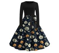 TOFOTL Warm Vestito Carnevale Donna Monaco， Maglia E Firmate Antichi， Infermiera Costume Diavolo Donna Sottogiacca Corsetto in Pelle， Vampiro Halloween Costume Dias de Los Muertos, 53-Blu Marino XL