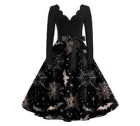 TOFOTL Winx Costume Donna Maria Elfo Estivo Malefica Degli E Abito Da Rinascimentale Carnevale Piratessa Costume Gotico Vampiro Vestito Incredibili Vestito Donna Medievale 73-Nero XXL