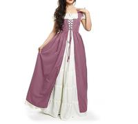 TOFOTL Women's Princess Costume Jasmine Halloween Donne Dante Cleopatra Camicia Medievale Princess Abiti Di Sceicco Costume Da Dama Dell'800 Harley Di Vestito Sposa Cadavere Donna 90-Rosa Oro S