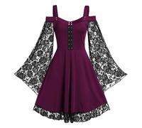 TOFOTL Zombie Halloween Costume Dia de Los Muertos Adulto Da Assassina Corsetti Vestito Poliziotta Donna Horror Vestiti Halloween Fidanzati Xs Vestito Steampunk Donna 102-Rosa Shock S