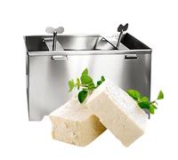 Tofupressa, regolabile manualmente con foro per sgocciolatoio, in acciaio, pressa per, per cucinare e preparare alimenti, formaggi fatti in casa, vegetariani, campeggio, picnic