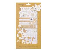 Toga - Adesivi e forme sagomate, Fogliame e motivi grafici, oro e bianco, 17 x 31 cm