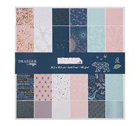 Toga Carta Scrapbooking, Blu Notte E Rosa Pastello, 30,5 x 30,5 cm