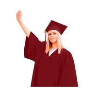 Toga da Laurea per Adulti - Toghe Accademiche in Nero, Rosso, Blu e Bianco - Abito da Laurea Universitaria con Cappello - Perfetto per Cerimonie di Laurea e Eventi Accademici