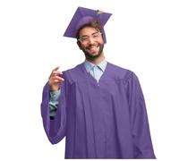 Toga da Laurea per Adulti - Toghe Accademiche in Nero, Rosso, Blu e Bianco - Abito da Laurea Universitaria con Cappello - Perfetto per Cerimonie di Laurea e Eventi Accademici
