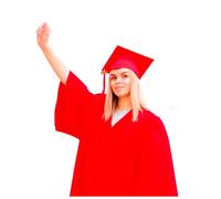 Toga da Laurea per Adulti - Toghe Accademiche in Nero, Rosso, Blu e Bianco - Abito da Laurea Universitaria con Cappello - Perfetto per Cerimonie di Laurea e Eventi Accademici