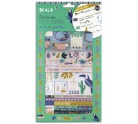 Toga - Kit per decorazione Bullet Journal Giungla, Blu, Verde e Giallo, Taglia Unica