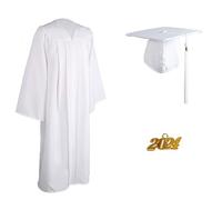 Toga Laurea 2025 Donna Uomo, Abito da Laurea Set con Cappello con Ciondolo, Unisex Adulto Graduation Gown, Costumi Laurea Universitaria Scuola Superiore Dottorato Master Studente