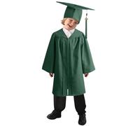 Toga Laurea Bambini Abito da Laureato Set Toga Laureato Per Bambina Costumi Laureato e Tocco Cappello Ragazzo Ragazza Prescolare Scuola Materna Costume Abiti per Bambina 4-10 Anni (GN2, 5-6 Years)