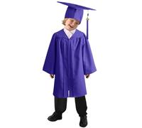 Toga Laurea Bambini Abito da Laureato Set Toga Laureato Per Bambina Costumi Laureato e Tocco Cappello Ragazzo Ragazza Prescolare Scuola Materna Costume Abiti per Bambina 4-10 Anni (Purple, 6-7 Years)