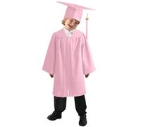 Toga Laurea Bambini Abito da Laureato Set Toga Laureato Per Bambina Costumi Laureato e Tocco Cappello Ragazzo Ragazza Prescolare Scuola Materna Costume Abiti per Bambina 4-10 Anni (RD2, 7-8 Years)