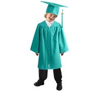 Toga Laurea Bambini Abito da Laureato Set Toga Laureato Per Bambina Costumi Laureato e Tocco Cappello Ragazzo Ragazza Prescolare Scuola Materna Costume Abiti per Bambina 4-10 Anni (GN1, 5-6 Years)