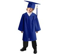 Toga Laurea Bambini Abito da Laureato Set Toga Laureato Per Bambina Costumi Laureato e Tocco Cappello Ragazzo Ragazza Prescolare Scuola Materna Costume Abiti per Bambina 4-10 Anni (BU1, 4-5 Years)