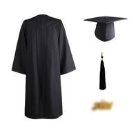 Toga Laurea Unisex Microfibra Toga da Laurea Uomo Leggera Per i diplomati delle scuole superiori e universitari del 2026 Costume Università Tocco Cappello Celebrazioni