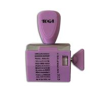 Toga tpm108 Timbro a messaggi con 12 espressioni Famiglia plastica Viola 9,5 x 14,5 x 3 cm