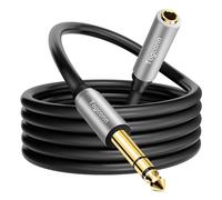 Togconn Cavo di prolunga da 6,35 mm, jack stereo TRS maschio a femmina, cavo di prolunga per cuffie e chitarra, suono Hi-Fi, connettori placcati oro, rame OFC privo di ossigeno