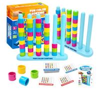 TOGETDREAM Color Stack Challenge Game, Gioco 2-4 Giocatori Famiglia