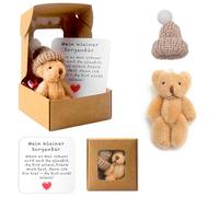 TOGETDREAM Orsetto Nella Scatola, Peluche Orso in Scatola Giocattolo Animale Fatto A Mano Con Biglietto Ispirazionale Animale Peluche Bambola Orso Tasca Per Laurea Mamma Neonato Battesimo Natale