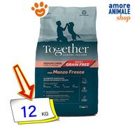 Together Dog Grain Free Adult Medium Large Manzo e Patate Cibo Secco Cani 12 Kg