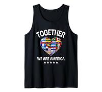 Together We Are America Heart Flags Canotta