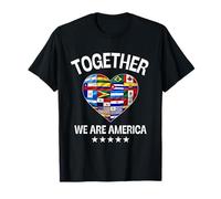 Together We Are America Heart Flags Maglietta